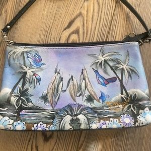 Sharif Hand Painted leather purse